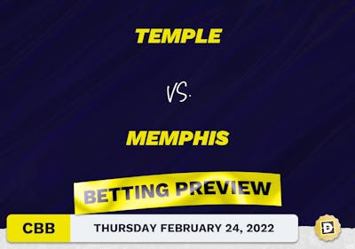 Temple vs. Memphis CBB Predictions and Odds - Feb 24, 2022