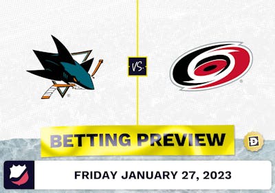 Sharks vs. Hurricanes Prediction and Odds - Jan 27, 2023