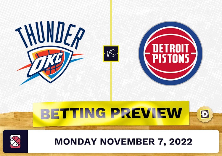 Thunder vs. Pistons Prediction and Odds - Nov 7, 2022