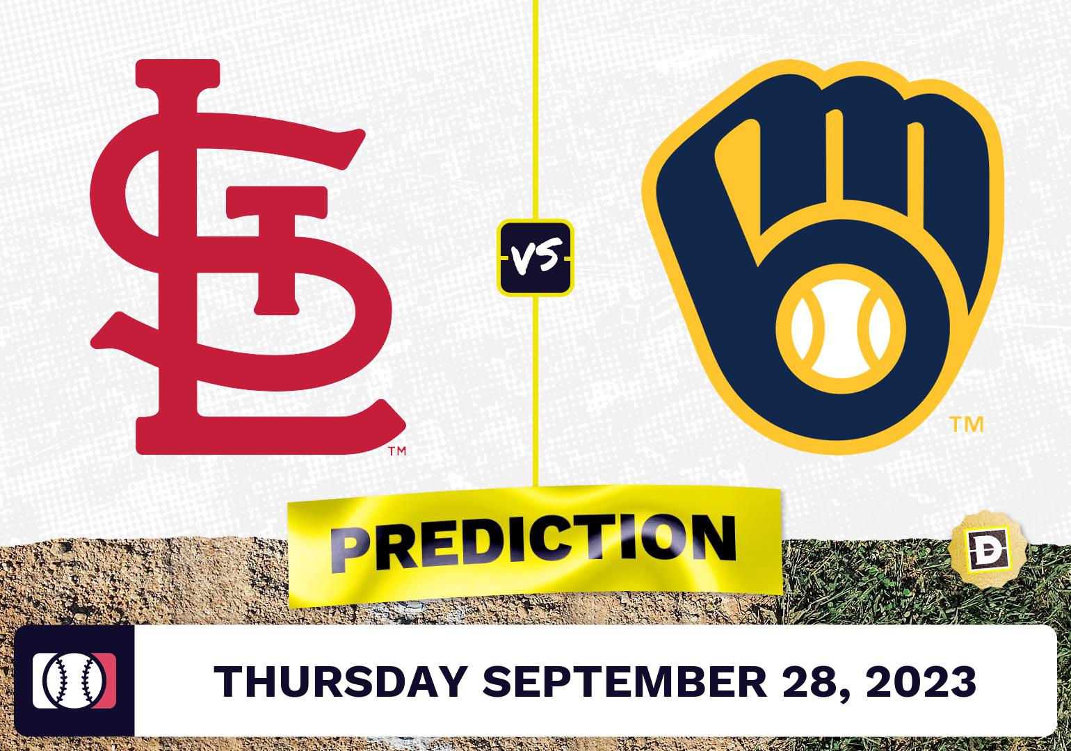 Cardinals vs. Brewers Prediction for MLB Thursday [9/28/2023]