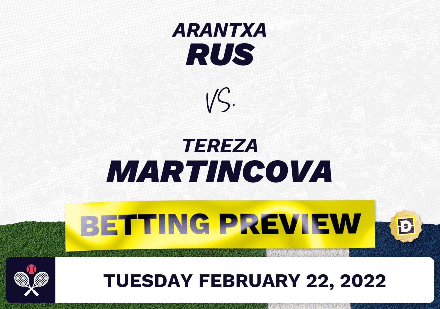 Arantxa Rus vs. Tereza Martincova Predictions - Feb 22, 2022