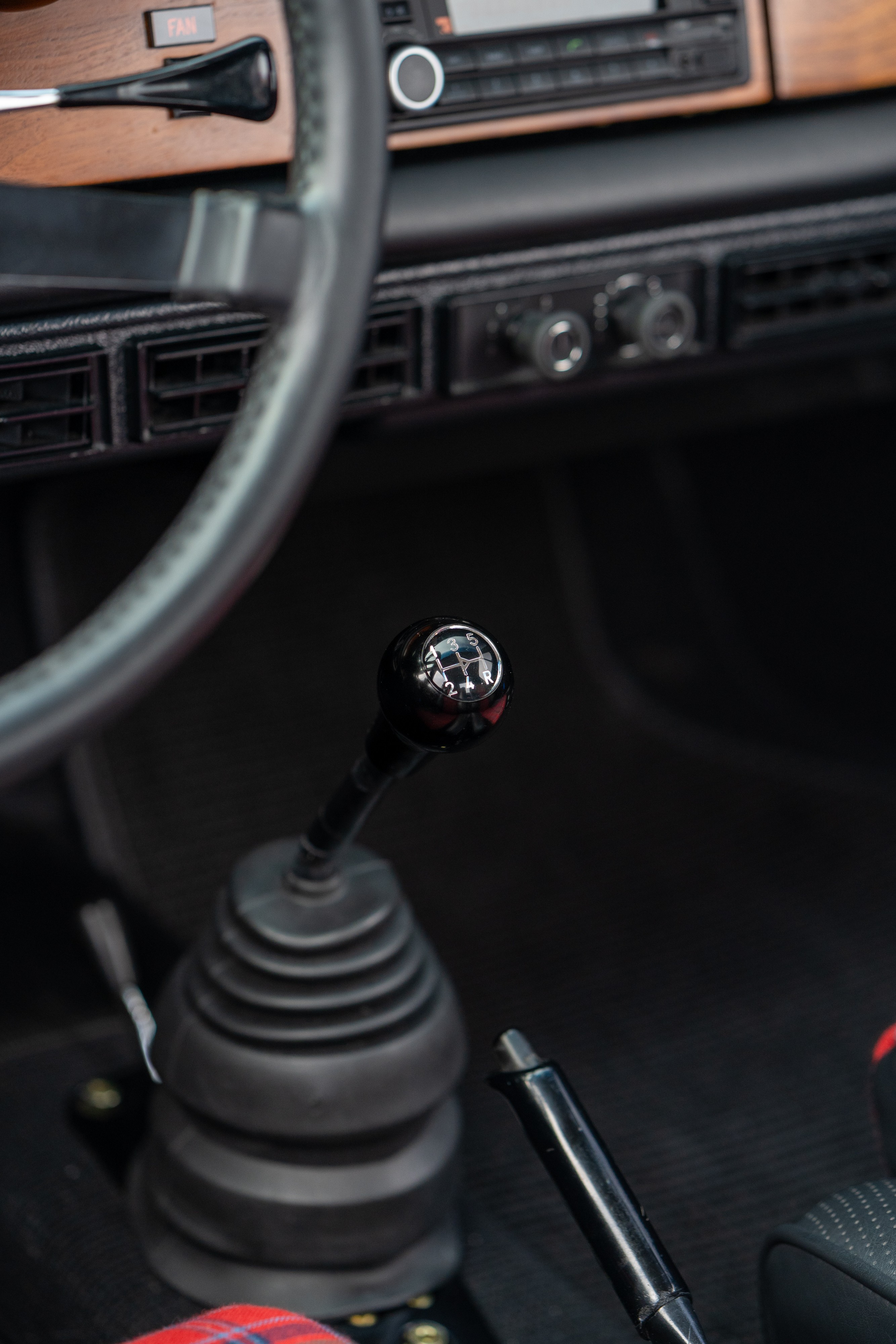 Shifter on a 3.0L swapped 1967 Porsche 912 Coupe in Dripping Springs, TX.