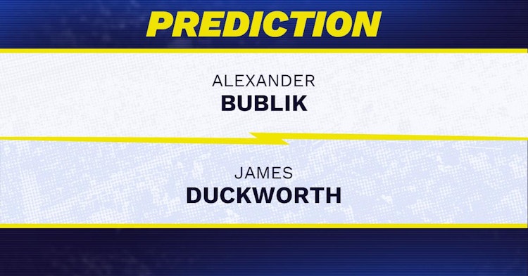Alexander Bublik vs James Duckworth Tennis Prediction.