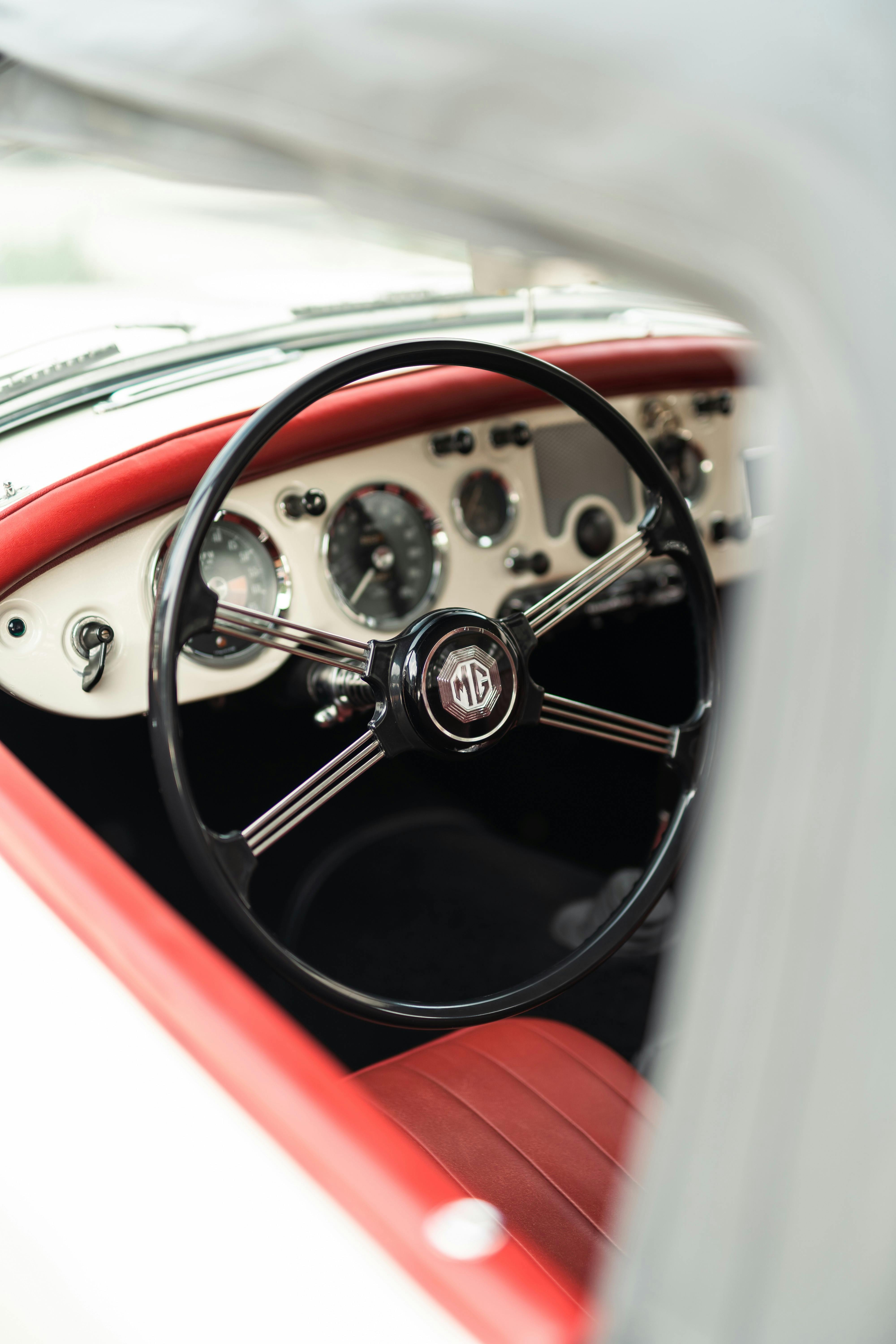 1957 MG MGA in White shot in Austin, TX.