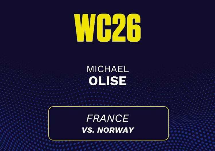 Michael Olise projected stats for Friday, June 26, 2026.