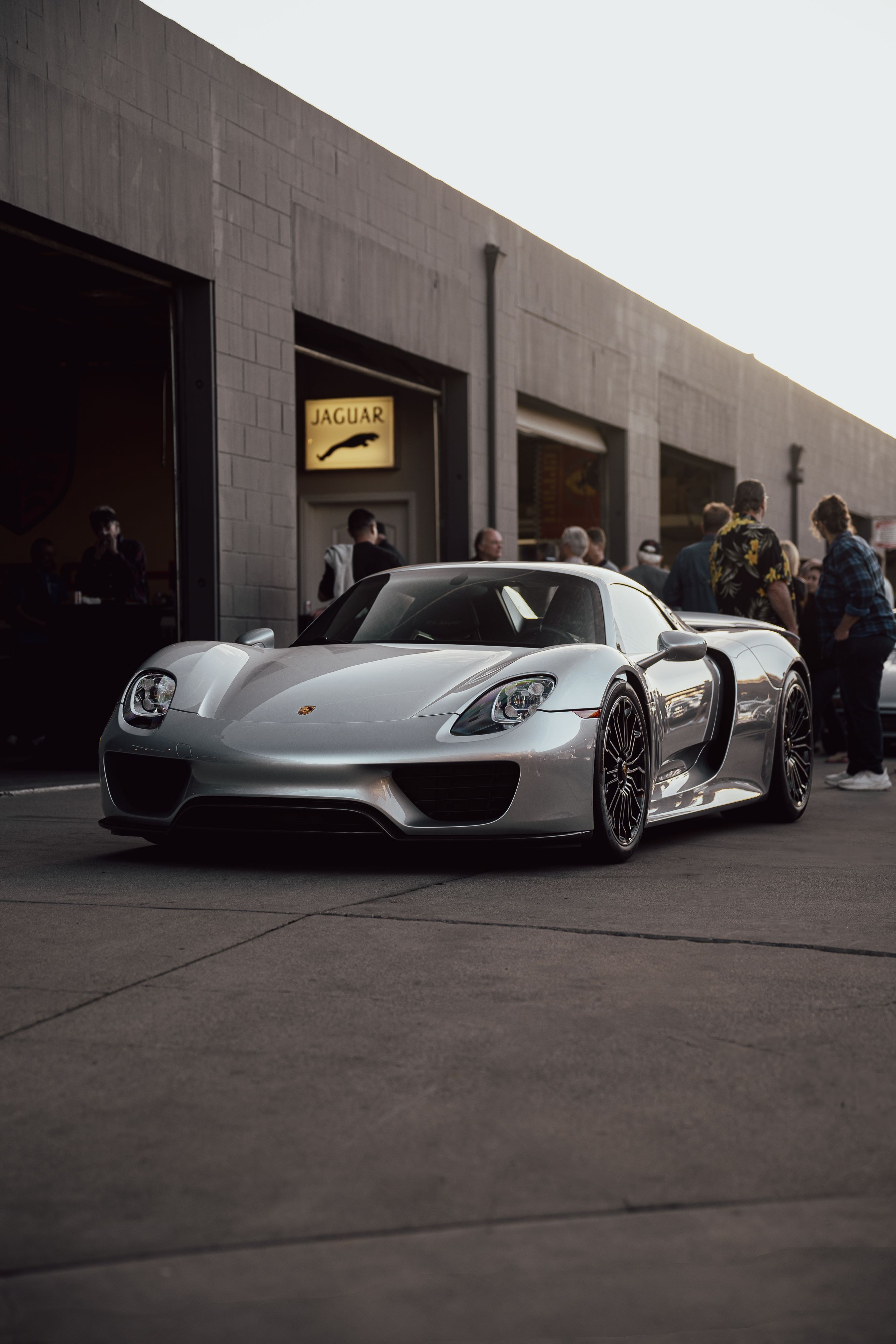 Porcshe 918 Spyder sitting outside of European Collectibles.