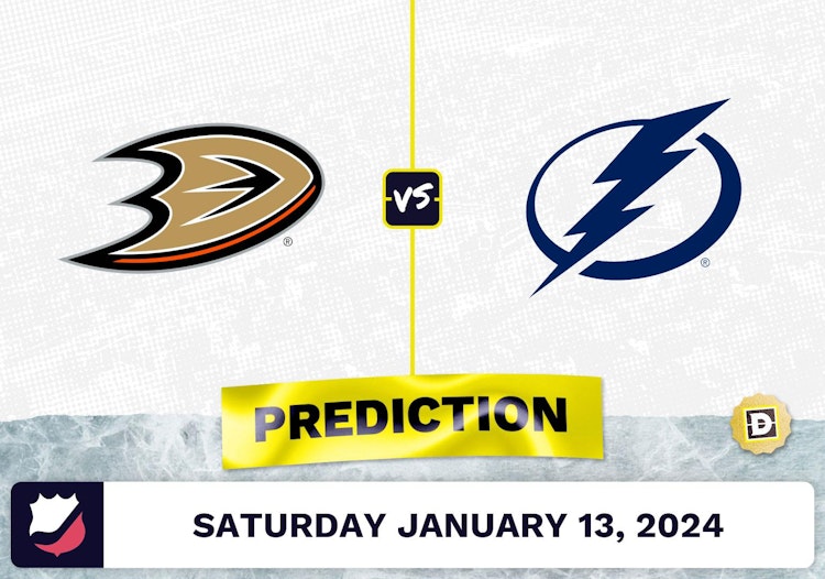Anaheim Ducks vs. Tampa Bay Lightning Prediction, Odds, NHL Picks [1/13/2024]
