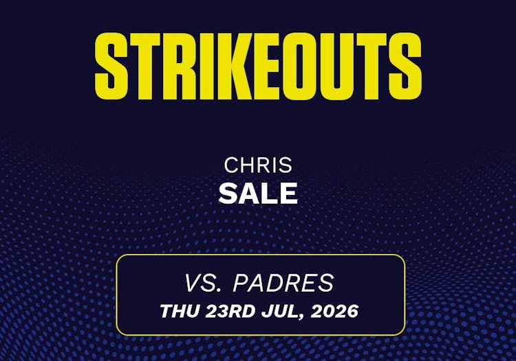 Chris Sale projected stats for Thursday, July 23, 2026.