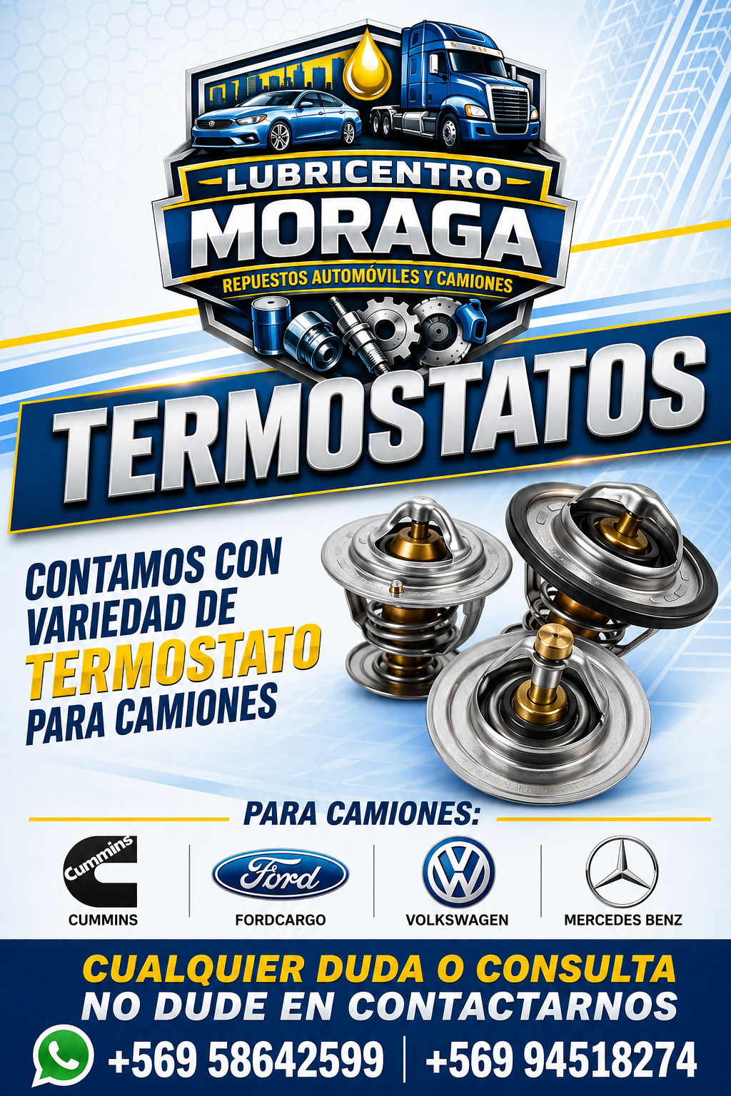TERMOSTATO PARA VEHICULOS DE CARGA PESADA