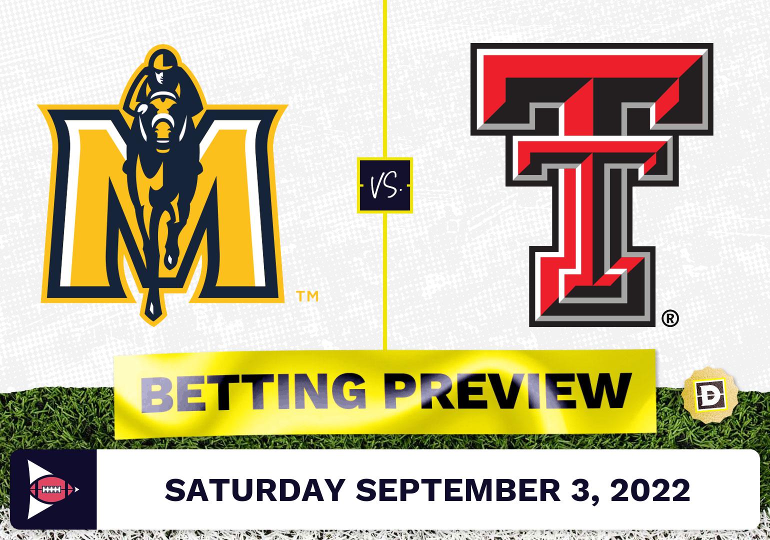 Murray vs. Texas Tech CFB Prediction and Odds - Sep 3, 2022