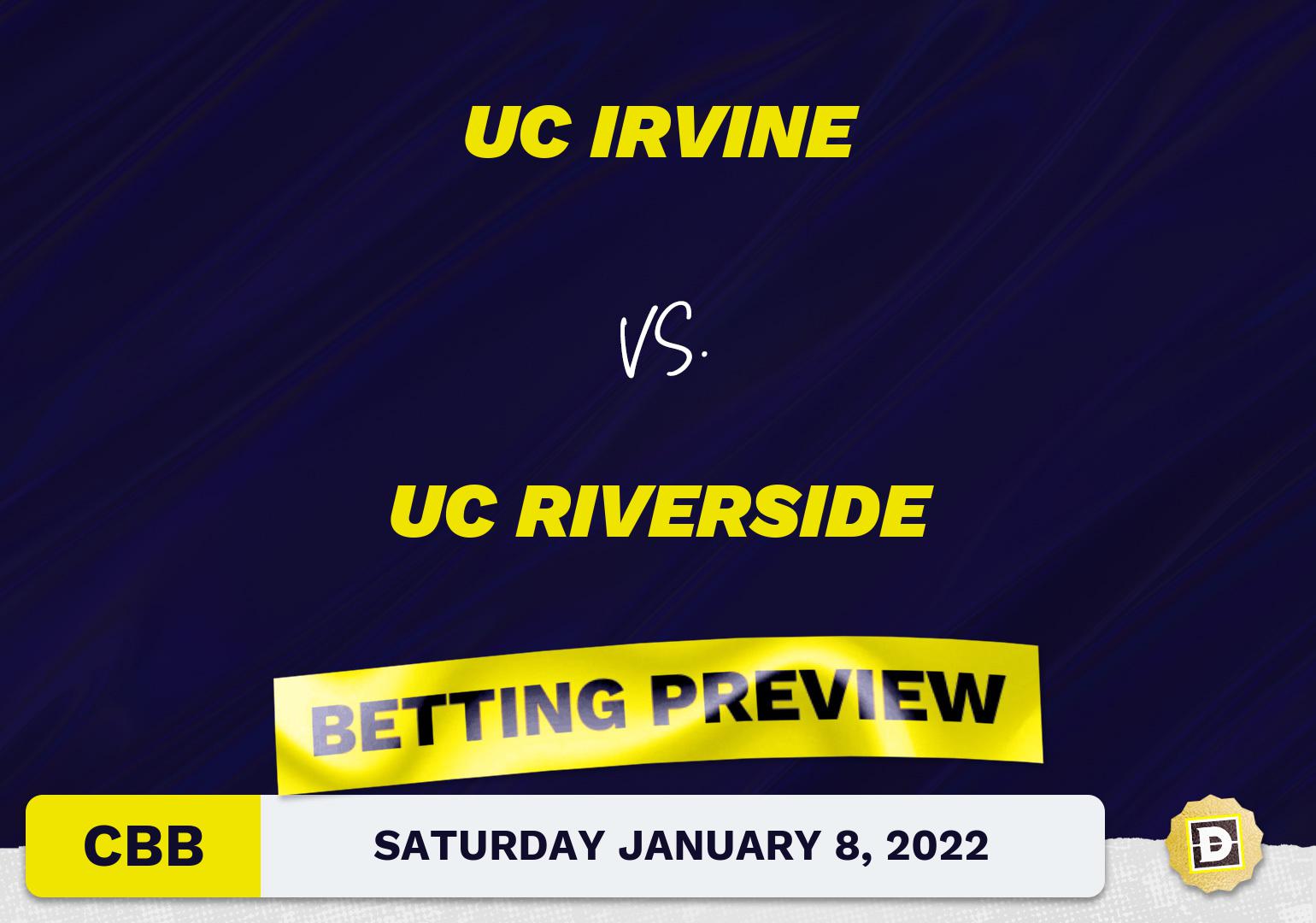 UC Irvine vs. UC Riverside CBB Predictions and Odds - Jan 8, 2022