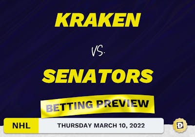 Kraken vs. Senators Predictions and Odds - Mar 10, 2022