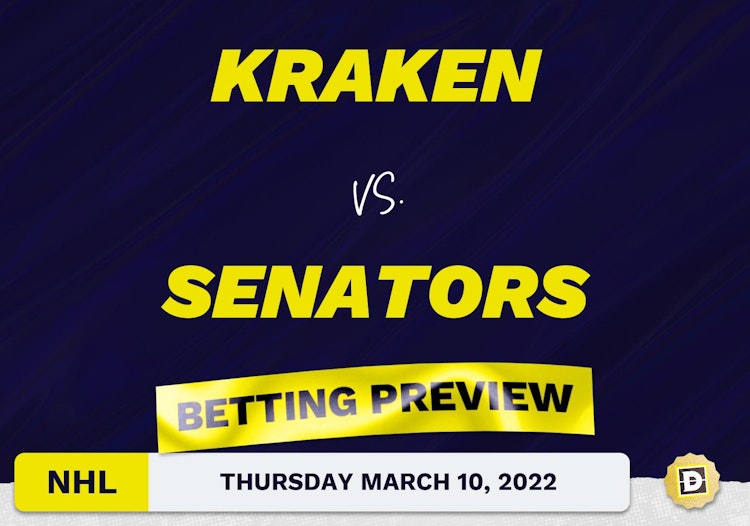 Kraken vs. Senators Predictions and Odds - Mar 10, 2022