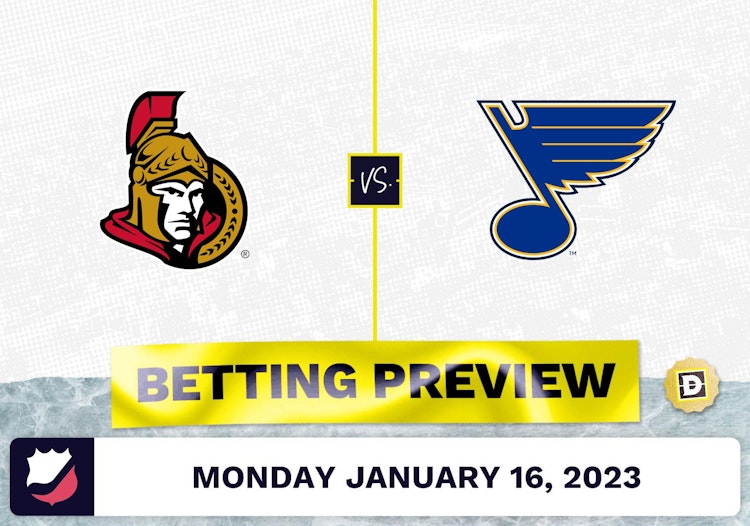 Senators vs. Blues Prediction and Odds - Jan 16, 2023