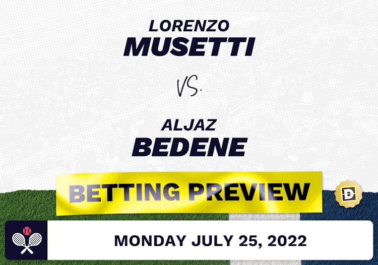 Lorenzo Musetti vs. Aljaz Bedene Predictions - Jul 26, 2022