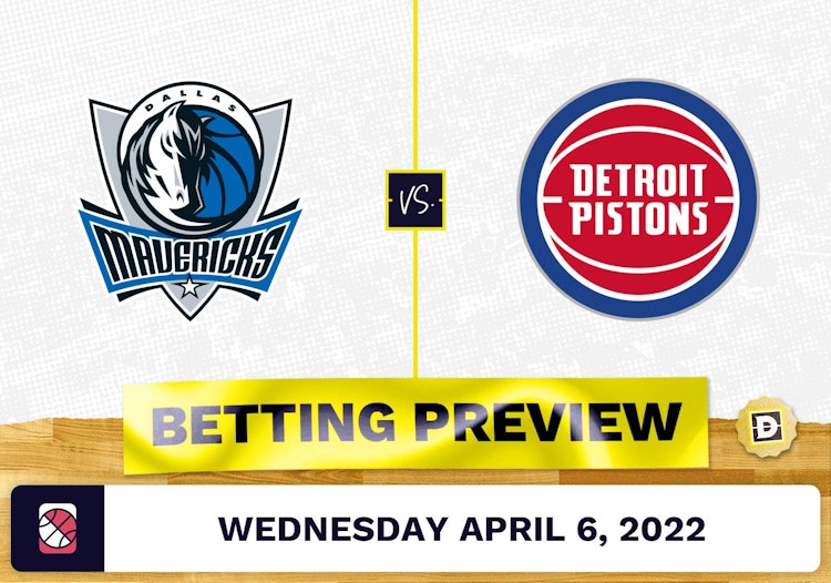 Mavericks vs. Pistons Prediction and Odds - Apr 6, 2022