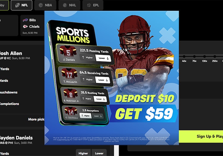 Sports Millions Sweeps Promo.