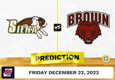 Siena vs. Brown Prediction, Odds, College Basketball Picks  [12/22/2023]