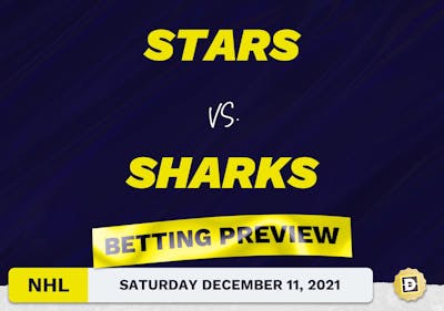Stars vs. Sharks Predictions and Odds - Dec 11, 2021