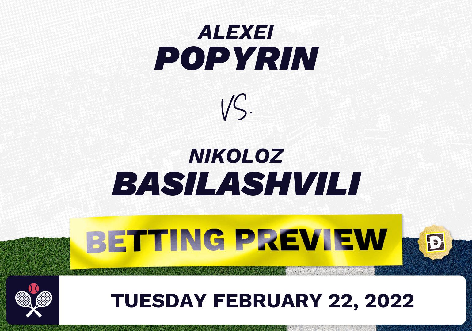Alexei Popyrin vs. Nikoloz Basilashvili Predictions - Feb 22, 2022