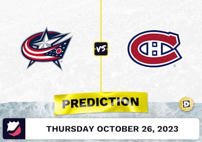 Blue Jackets vs. Canadiens Prediction and Odds - October 26, 2023