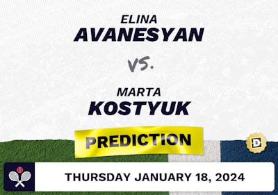 Elina Avanesyan vs. Marta Kostyuk Prediction, Odds, Picks for Australian Open 2024