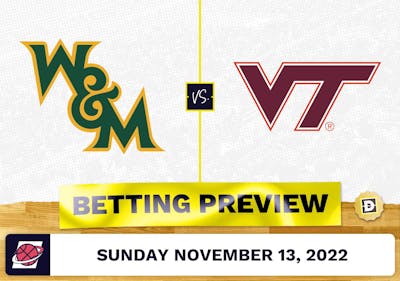 William & Mary vs. Virginia Tech CBB Prediction and Odds - Nov 13, 2022