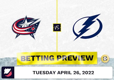 Blue Jackets vs. Lightning Prediction and Odds - Apr 26, 2022