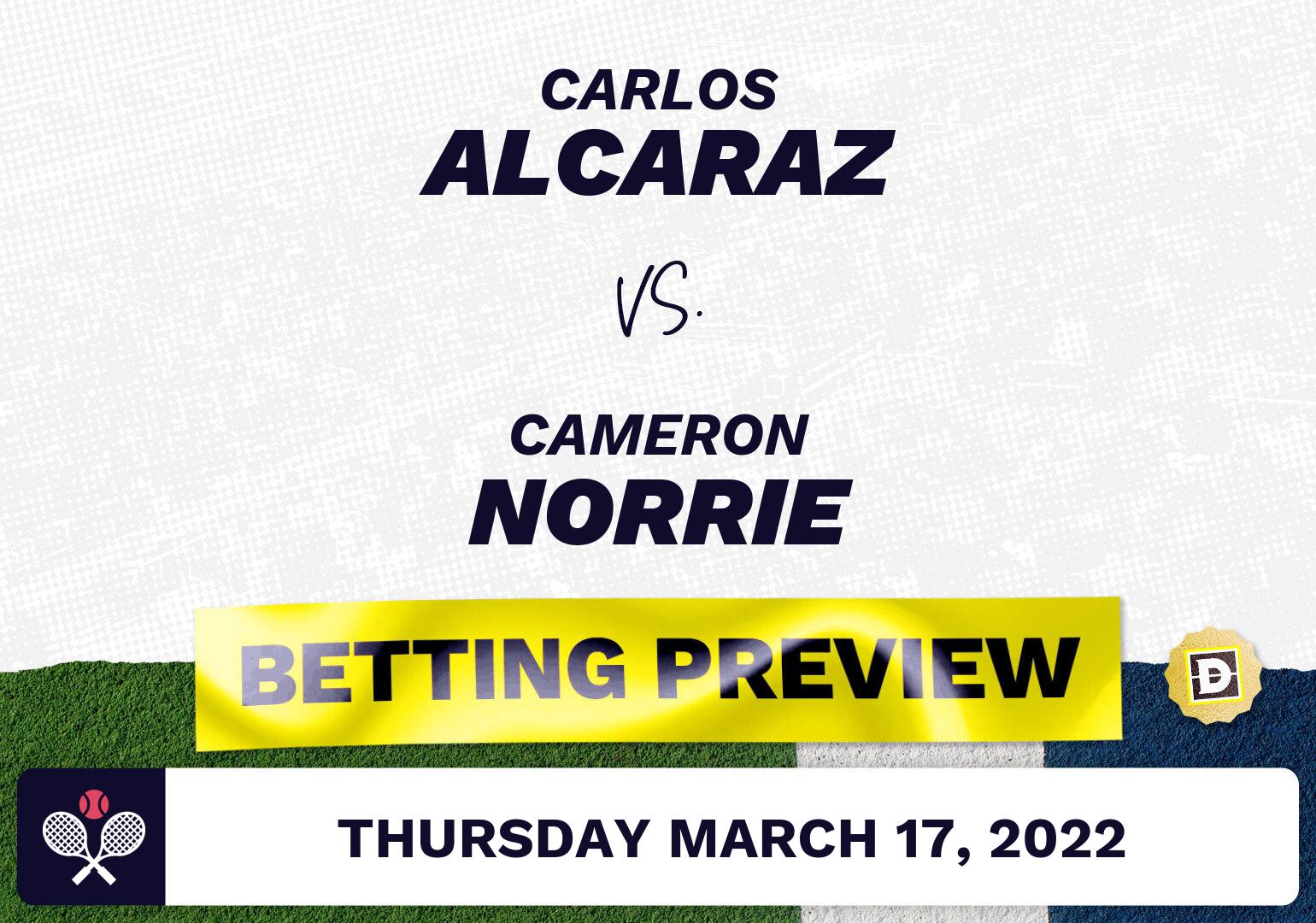 Carlos Alcaraz vs. Cameron Norrie Predictions - Mar 17, 2022