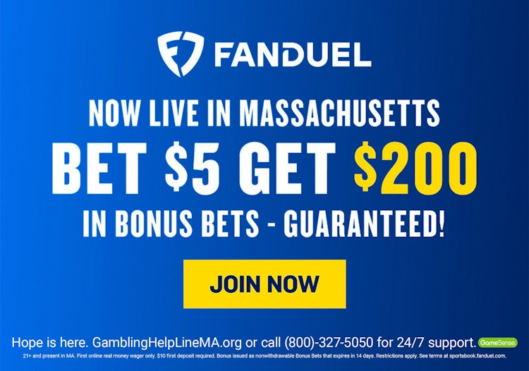 FanDuel Massachusetts Promo Code: MA State Launch Brings Bet $5, Get $200 in Bonus Bets