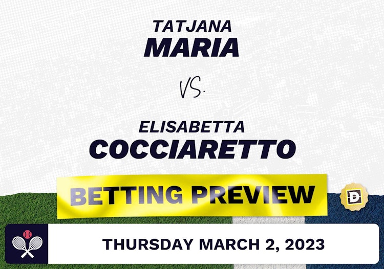 Tatjana Maria vs. Elisabetta Cocciaretto Predictions - Mar 2, 2023