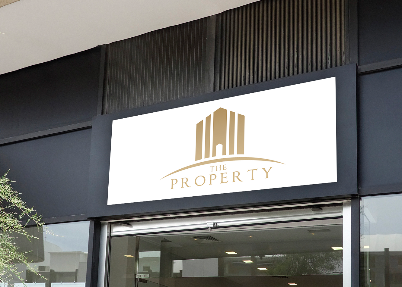 Enseigne publicitaire extérieure pour façade professionnelle