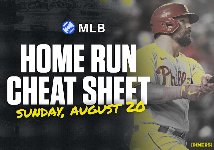 Home Run Cheat Sheet - HR Data, Stats, Matchups and More for Sunday [8/20/23]