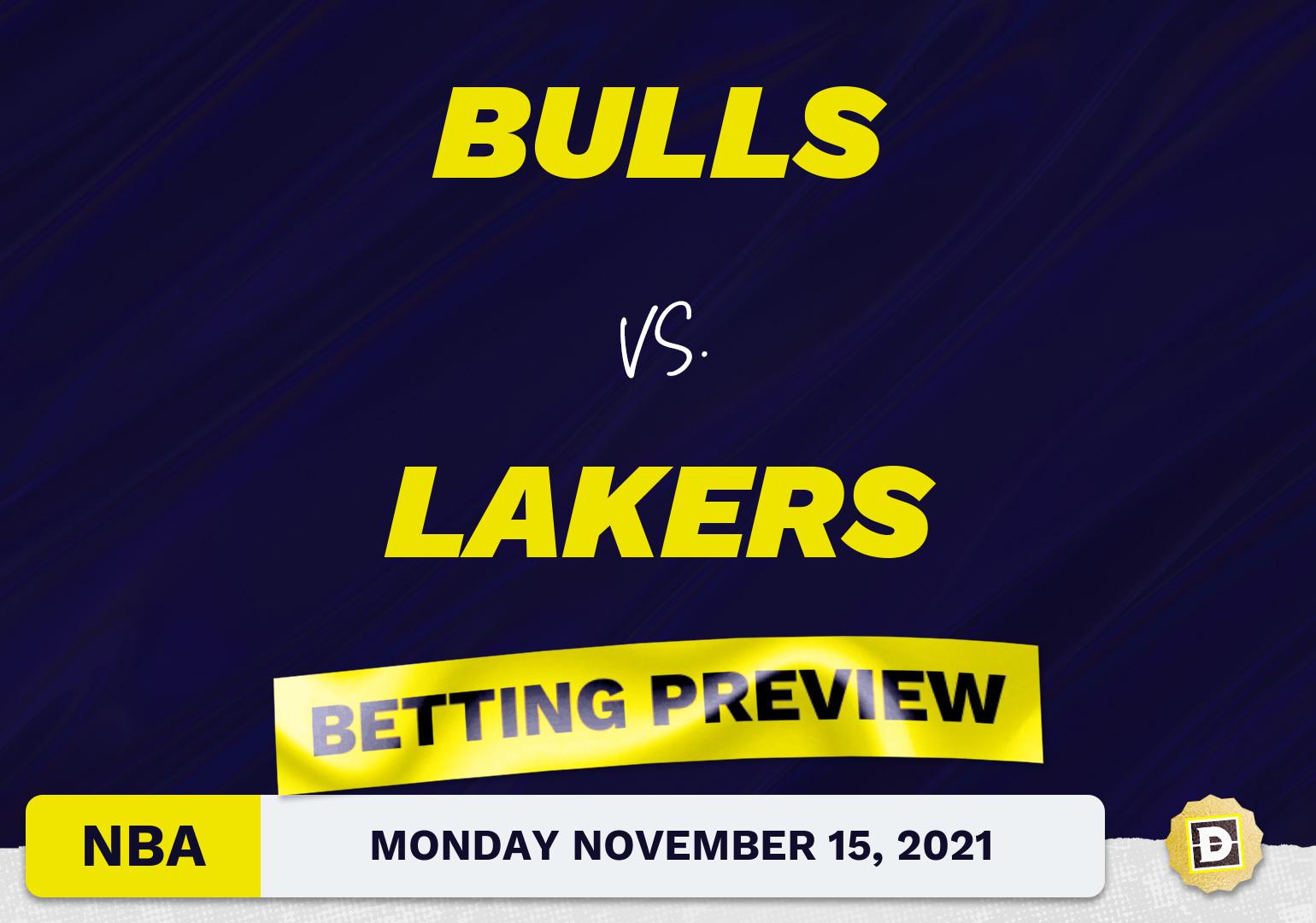 Bulls vs. Lakers Predictions and Odds - Nov 15, 2021