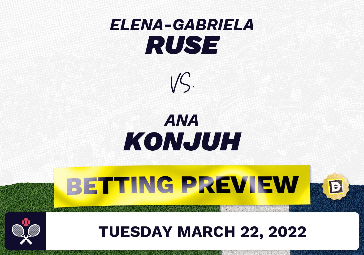 Elena-Gabriela Ruse vs. Ana Konjuh Predictions - Mar 22, 2022