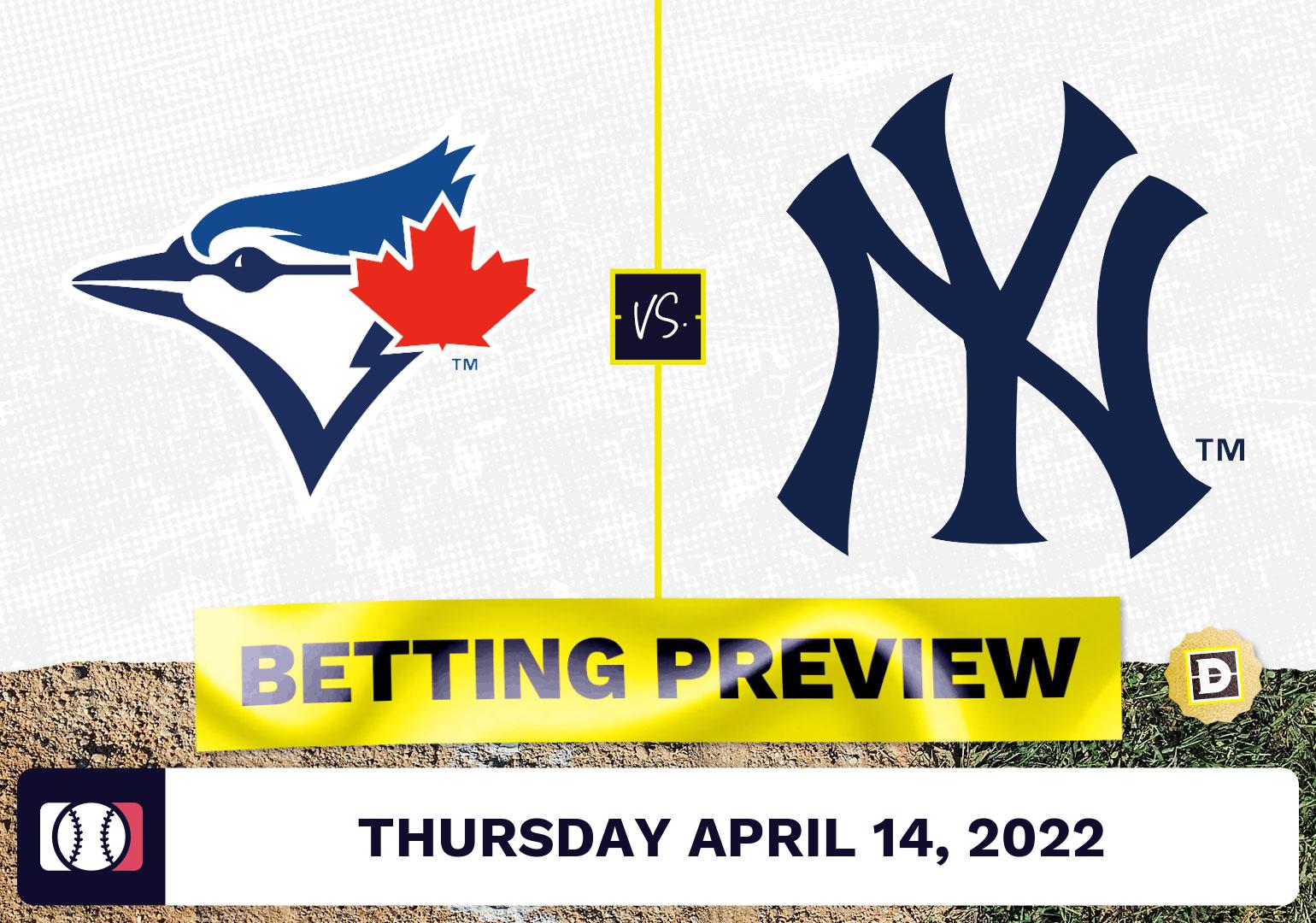 Blue Jays vs. Yankees Prediction and Odds - Apr 14, 2022