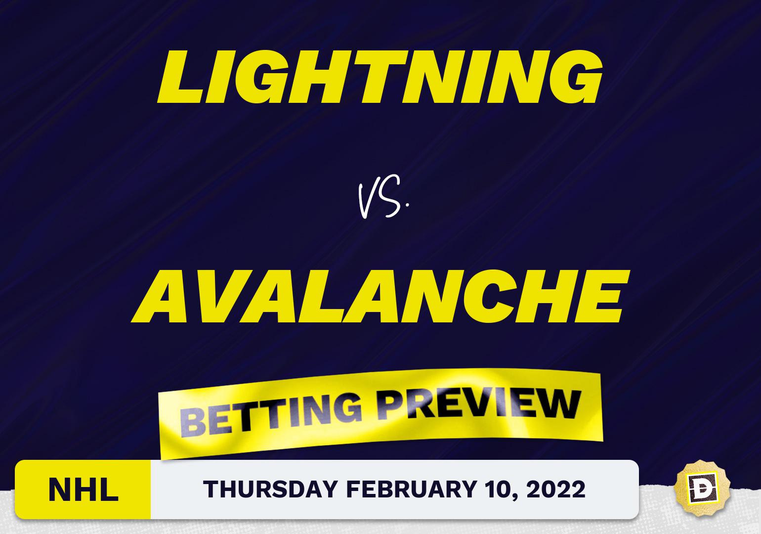 Lightning vs. Avalanche Predictions and Odds - Feb 10, 2022