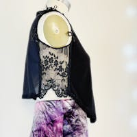 Black Floral Lace Crop Top, Gothic Sequins Tank Top, Black Lace Blouse, Sheer Mesh Top, Womens Engagement Separates, Sexy Festival Shirt 