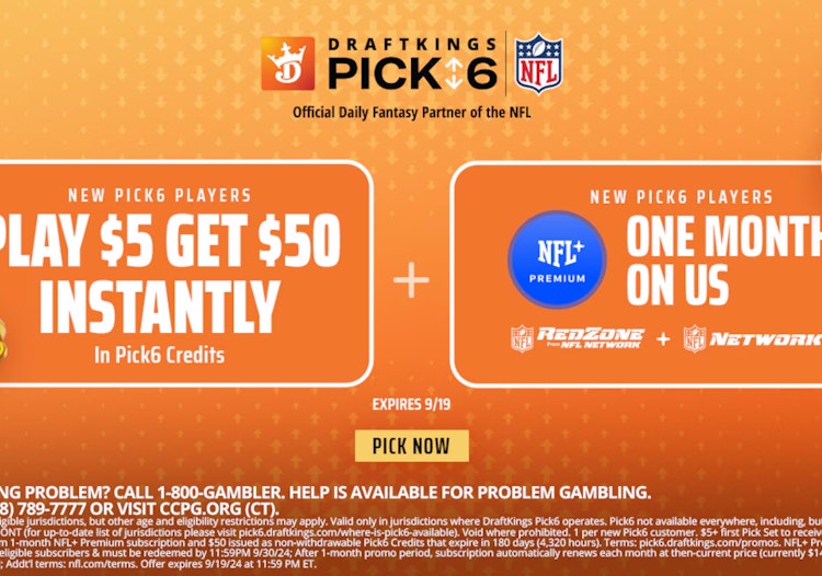 DraftKings Pick6 Promo.