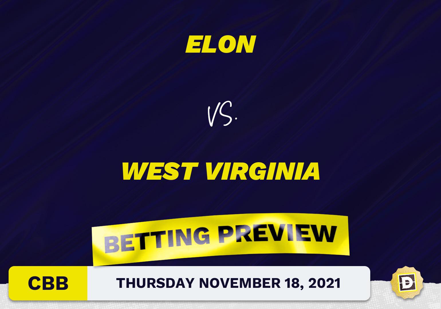 Elon vs. West Virginia CBB Predictions and Odds - Nov 18, 2021