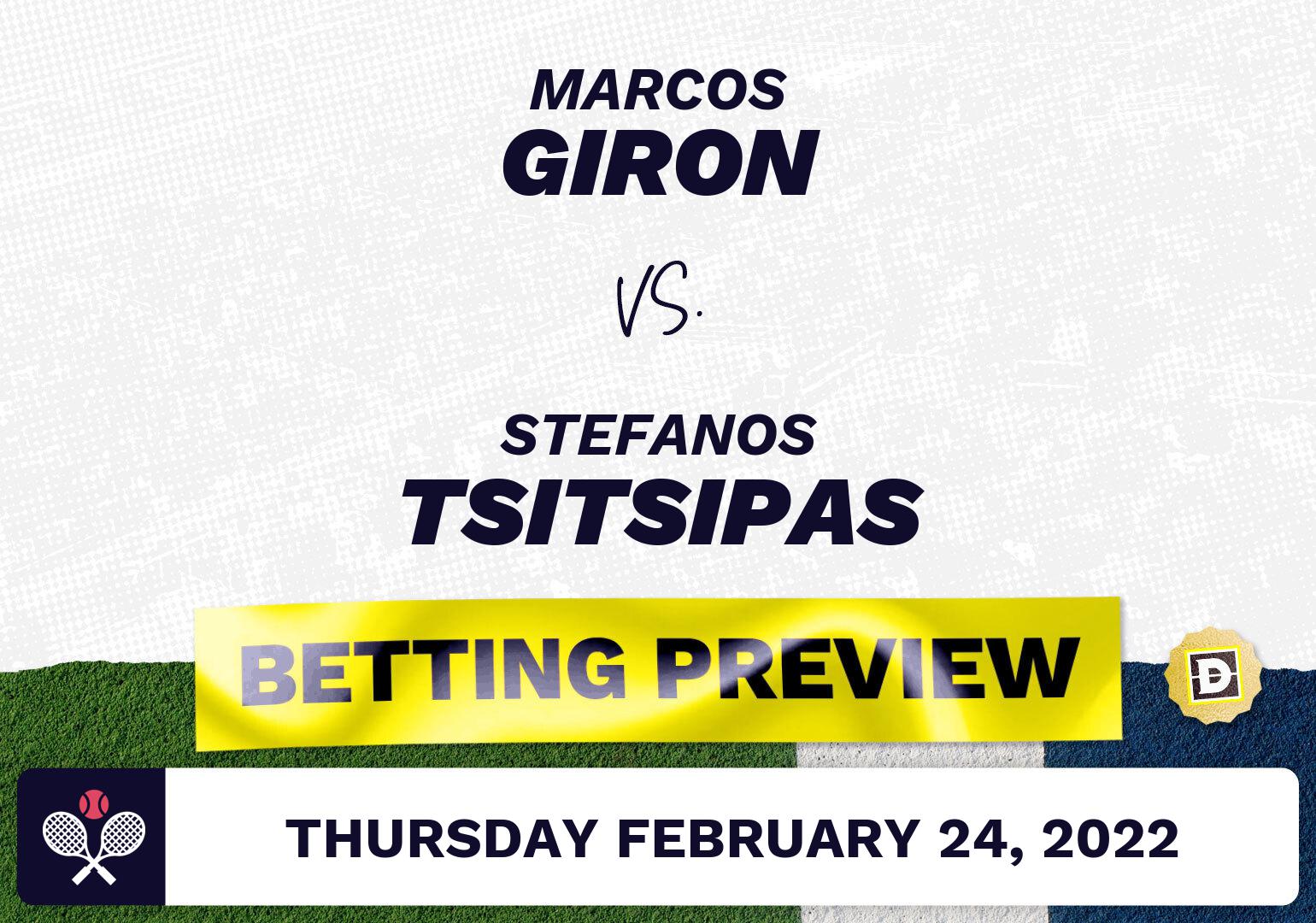 Marcos Giron vs. Stefanos Tsitsipas Predictions - Feb 24, 2022