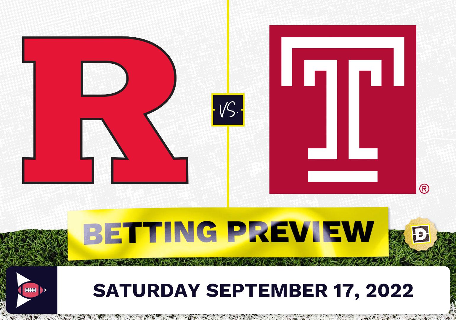 Rutgers vs. Temple CFB Prediction and Odds - Sep 17, 2022
