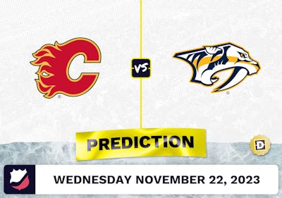 Flames vs. Predators Prediction and Odds - November 22, 2023