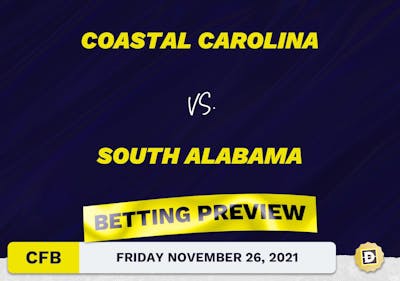 Coastal Carolina vs. South Alabama CFB Predictions and Odds - Nov 26, 2021