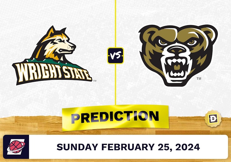 Wright State vs. Oakland Prediction, Odds, College Basketball Picks [2/25/2024]