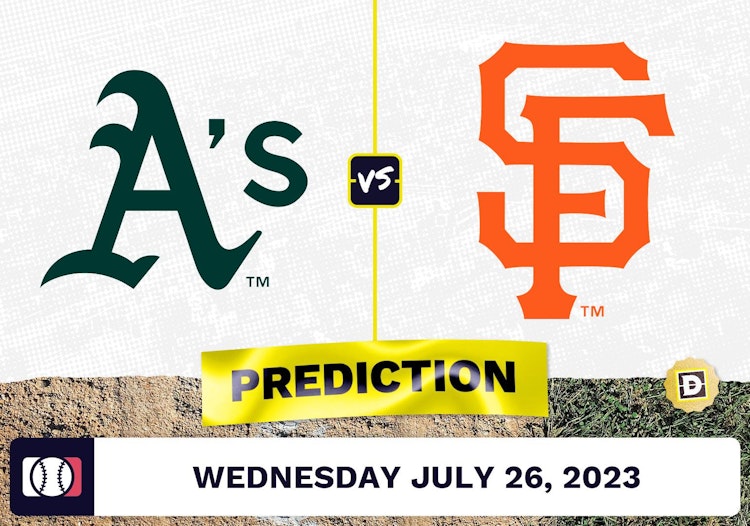 Athletics vs. Giants Prediction for MLB Wednesday [7/26/2023]