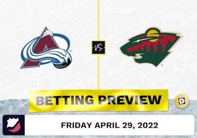 Avalanche vs. Wild Prediction and Odds - Apr 29, 2022