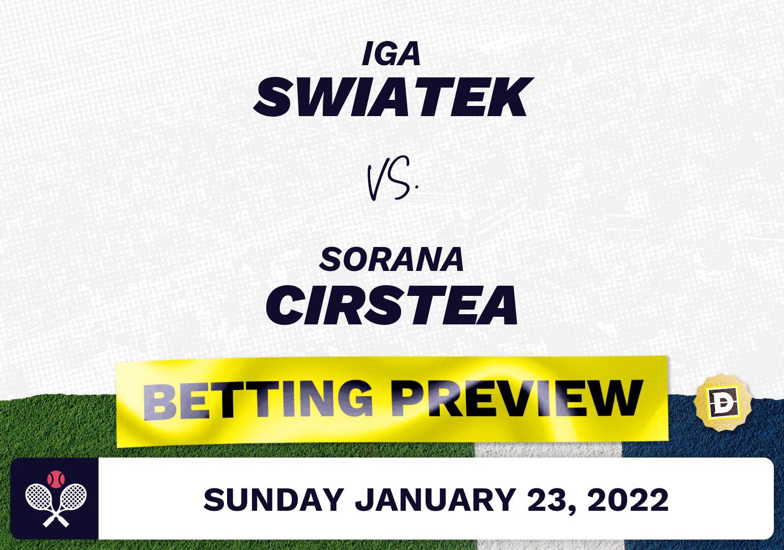 Iga Swiatek vs. Sorana Cirstea Predictions - Jan 24, 2022