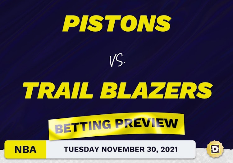 Pistons vs. Trail Blazers Predictions and Odds - Nov 30, 2021