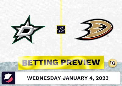 Stars vs. Ducks Prediction and Odds - Jan 4, 2023